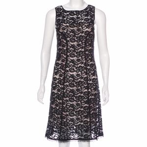 Nina Ricci Black Cotton-blend lace sheath dress